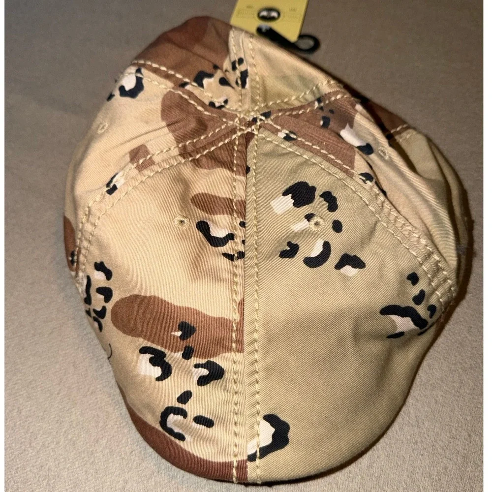 Angela & William Brown Camo Flat Cap Newsboy Hat Cotton iv2233 One Size NWT